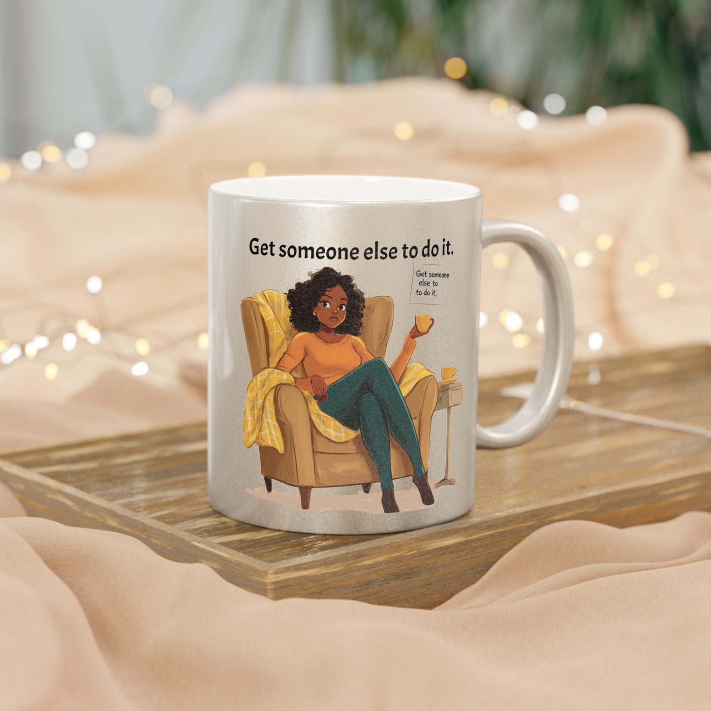 Cozy Metallic Mug - Get Someone A Blanket