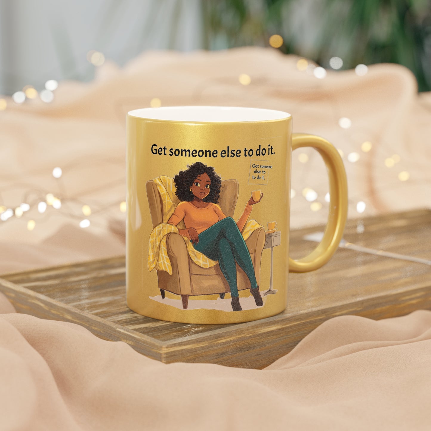 Cozy Metallic Mug - Get Someone A Blanket