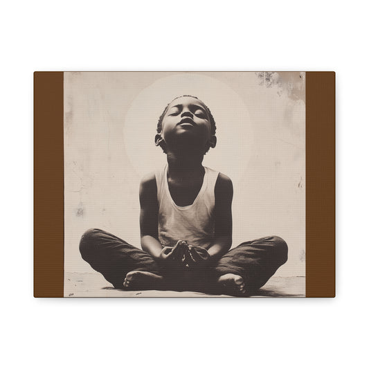 Meditation Canvas Art - Tranquil Youthful Spirit, 1.25" Stretched Wall Decor